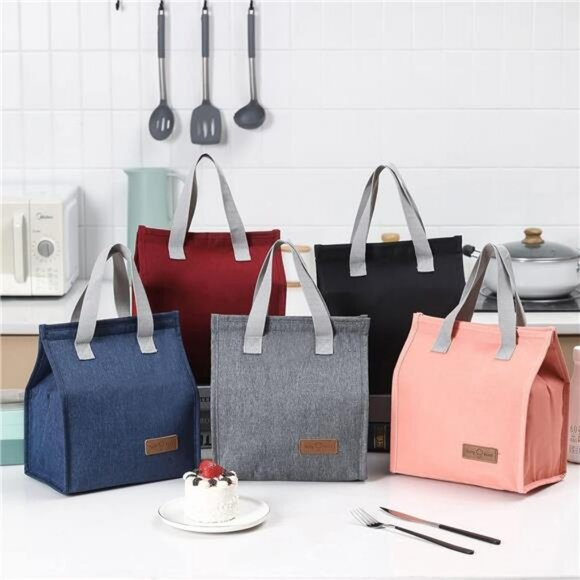 Insulated lunch bag large reusable tote leakproof lunch box for work school trav - Picture 6 of 7